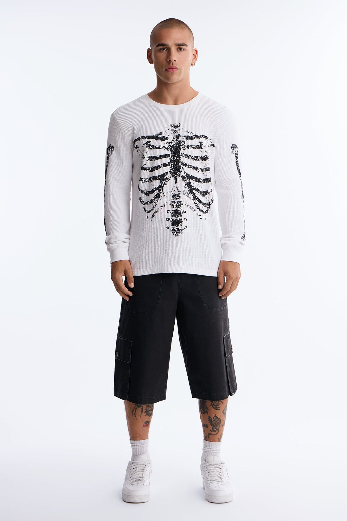Skeleton Thermal Long Sleeve - White