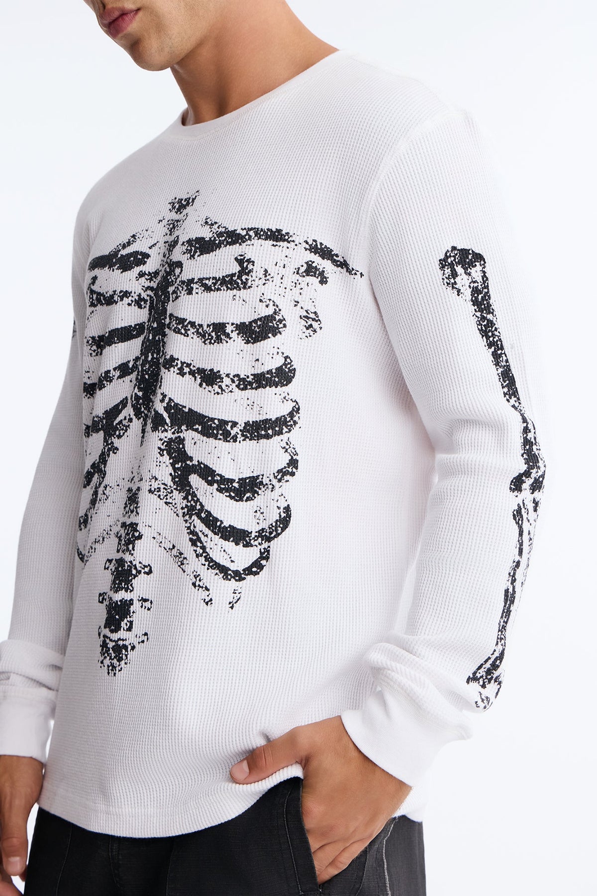 Skeleton Thermal Long Sleeve - White