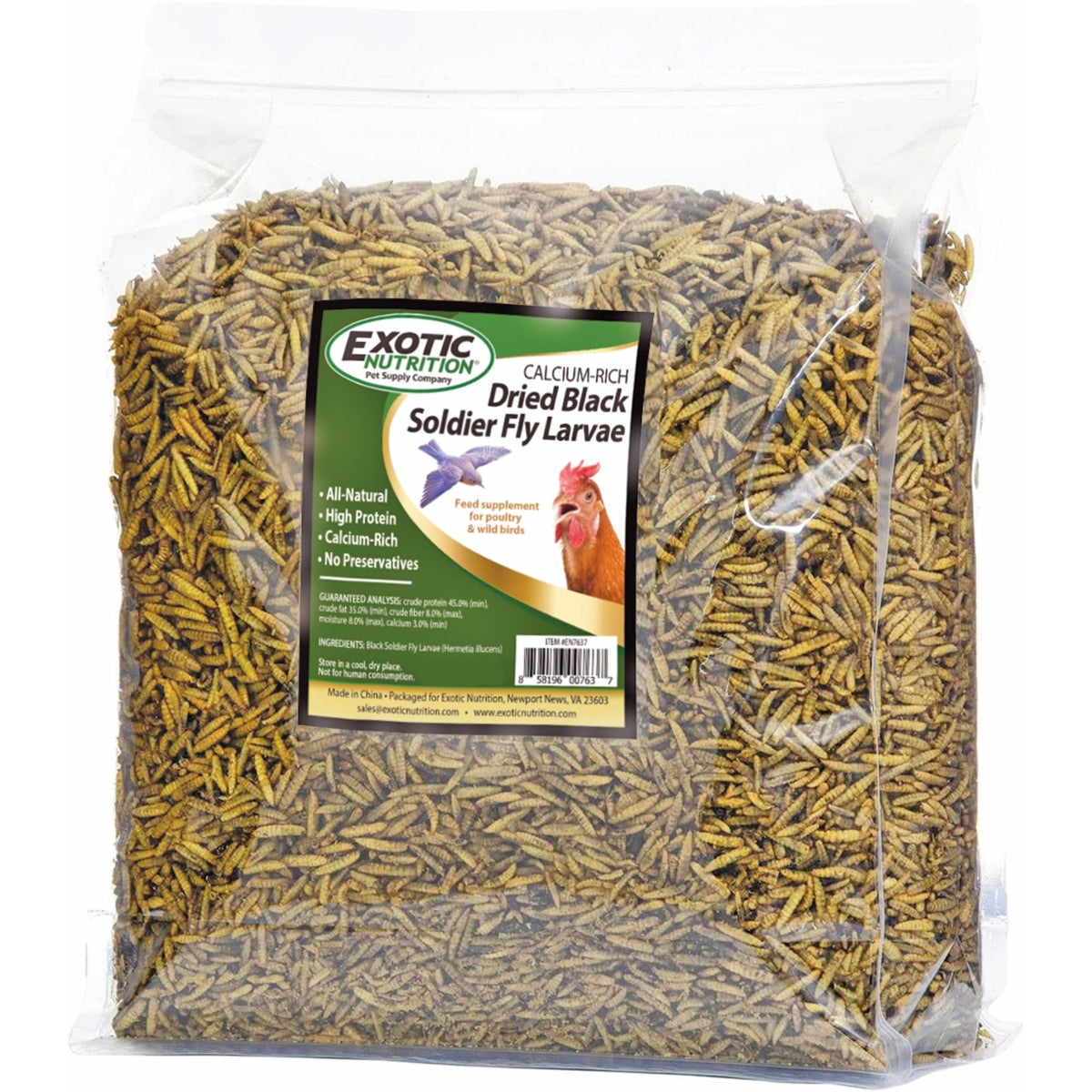Dried Black Soldier Fly Larvae