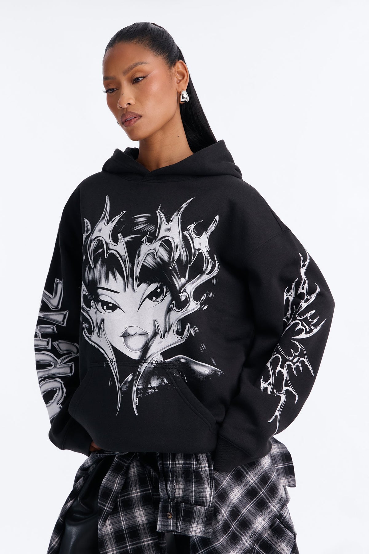 Bratz Cyber Heart Hoodie - Black