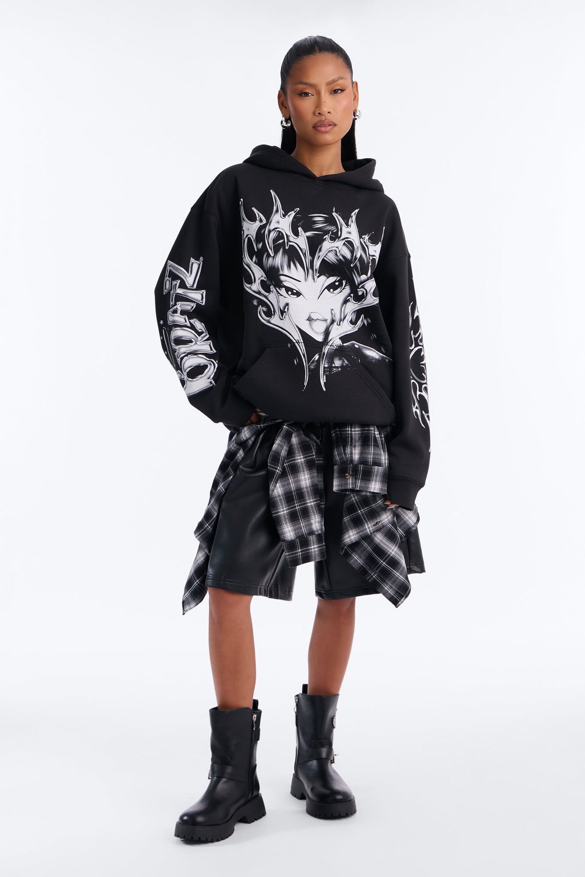 Bratz Cyber Heart Hoodie - Black