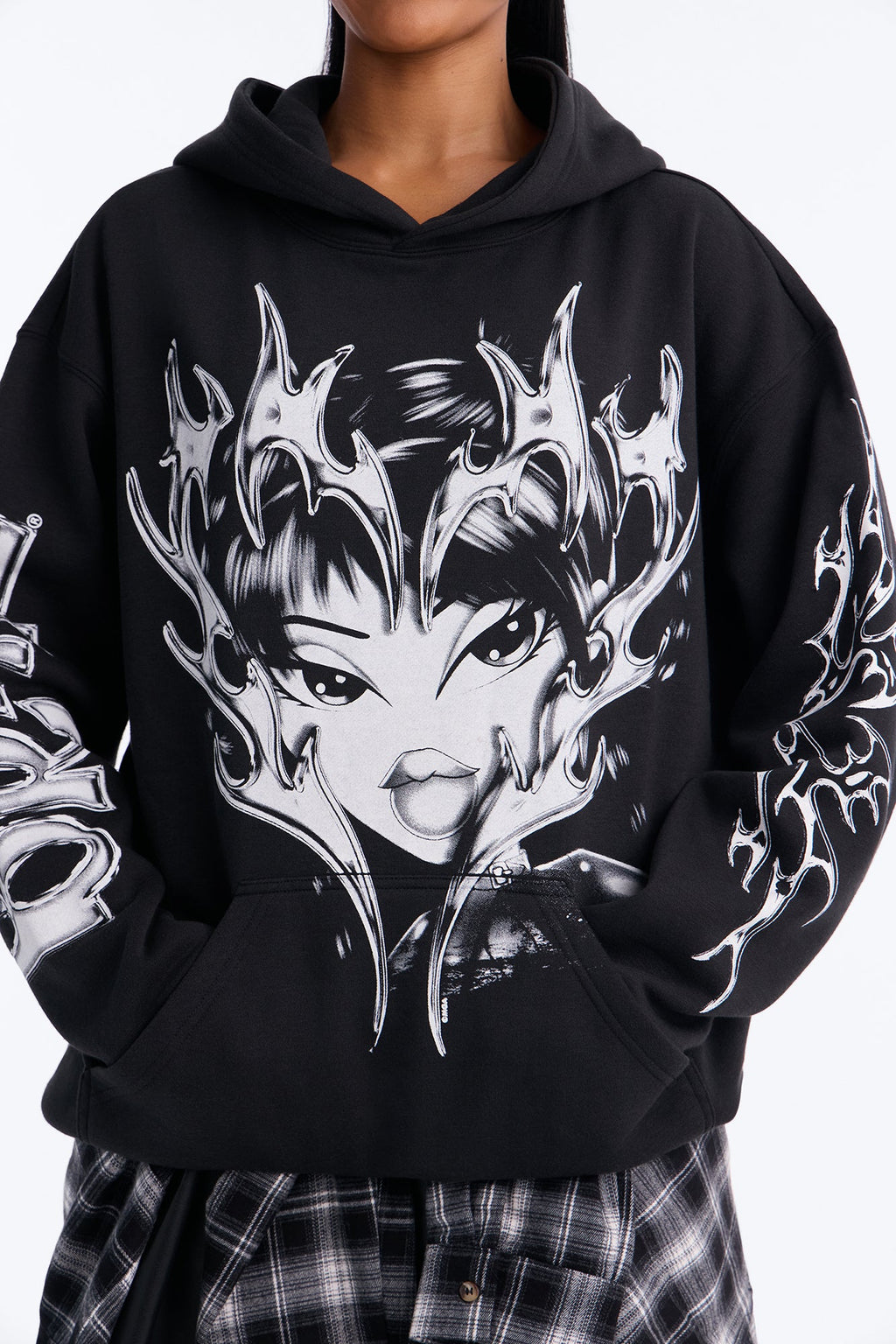 Bratz Cyber Heart Hoodie - Black