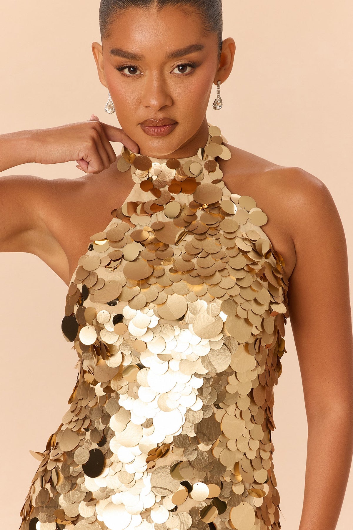 New Favorite Sequin Fringe Skirt Set - Gold