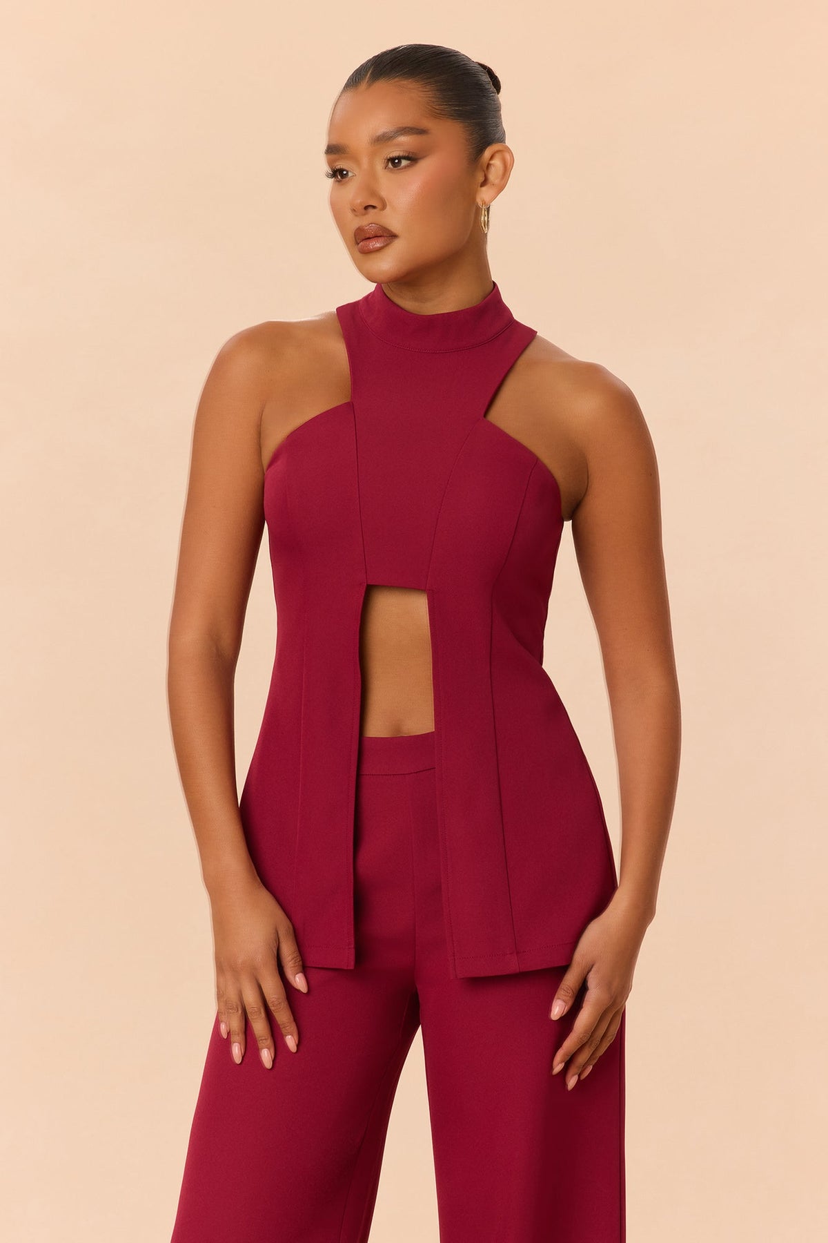 Weekend Worthy Pant Set - Burgundy