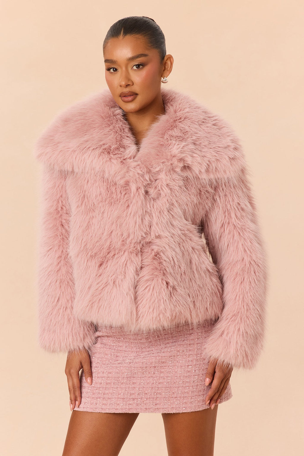 In The Alps Faux Fur Jacket - Soft Pink