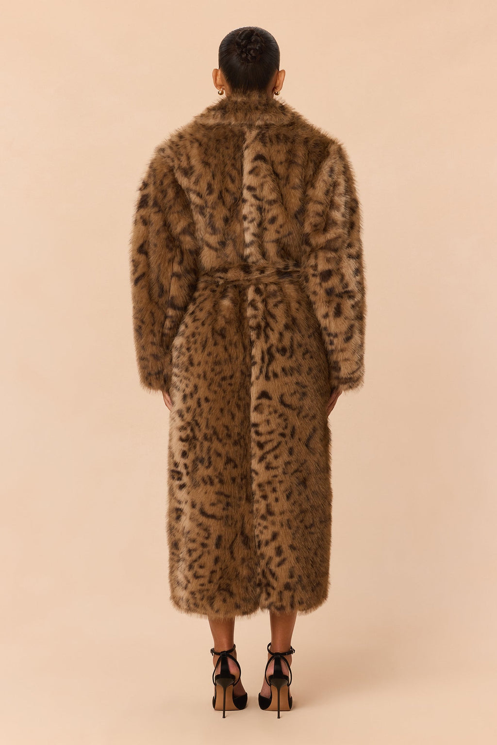 Just Vibing Faux Fur Coat - Brown/combo