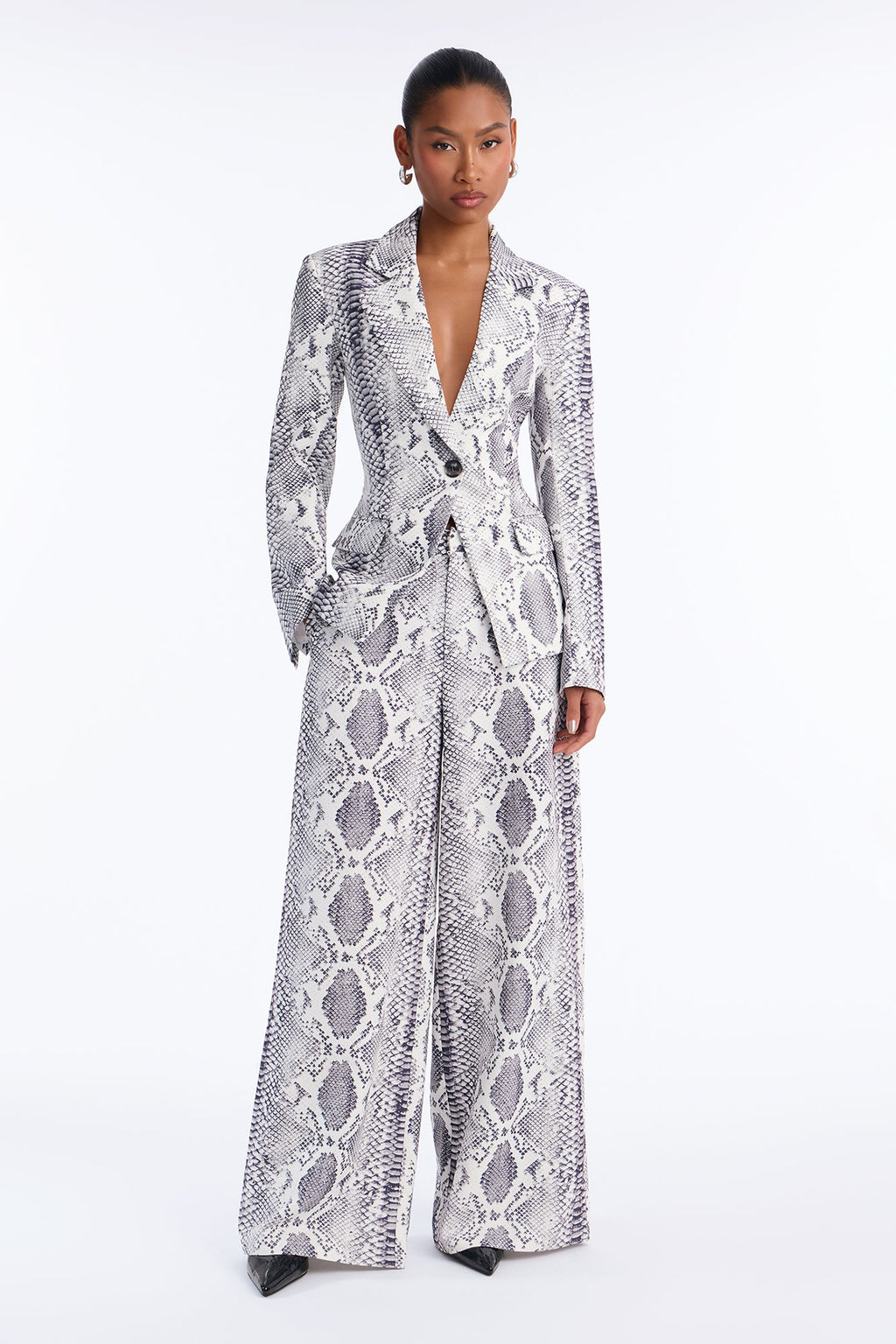 Power Moves Snake Pant Set - Grey/combo