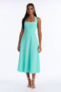 Alena Halter Midi Dress - Turquoise