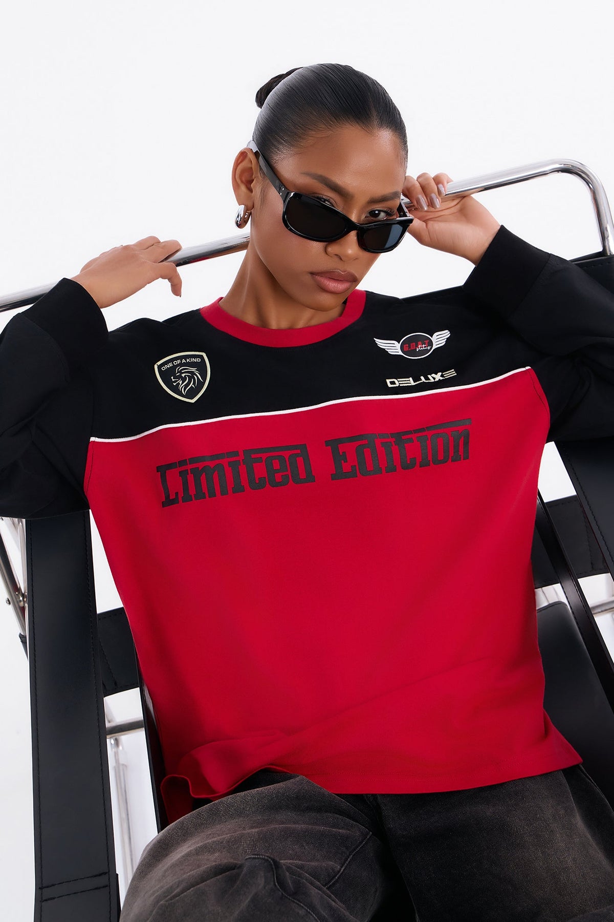 Limited Edition Racing Long Sleeve Tee - Red/combo