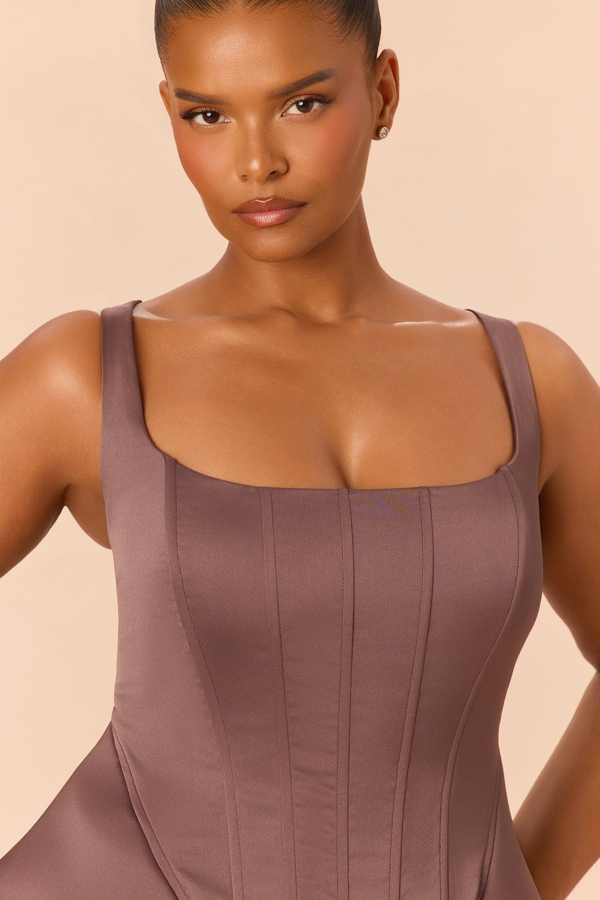 Arden Corset Pant Set - Brown