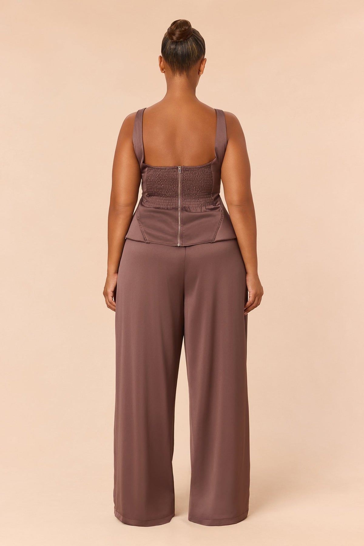 Arden Corset Pant Set - Brown