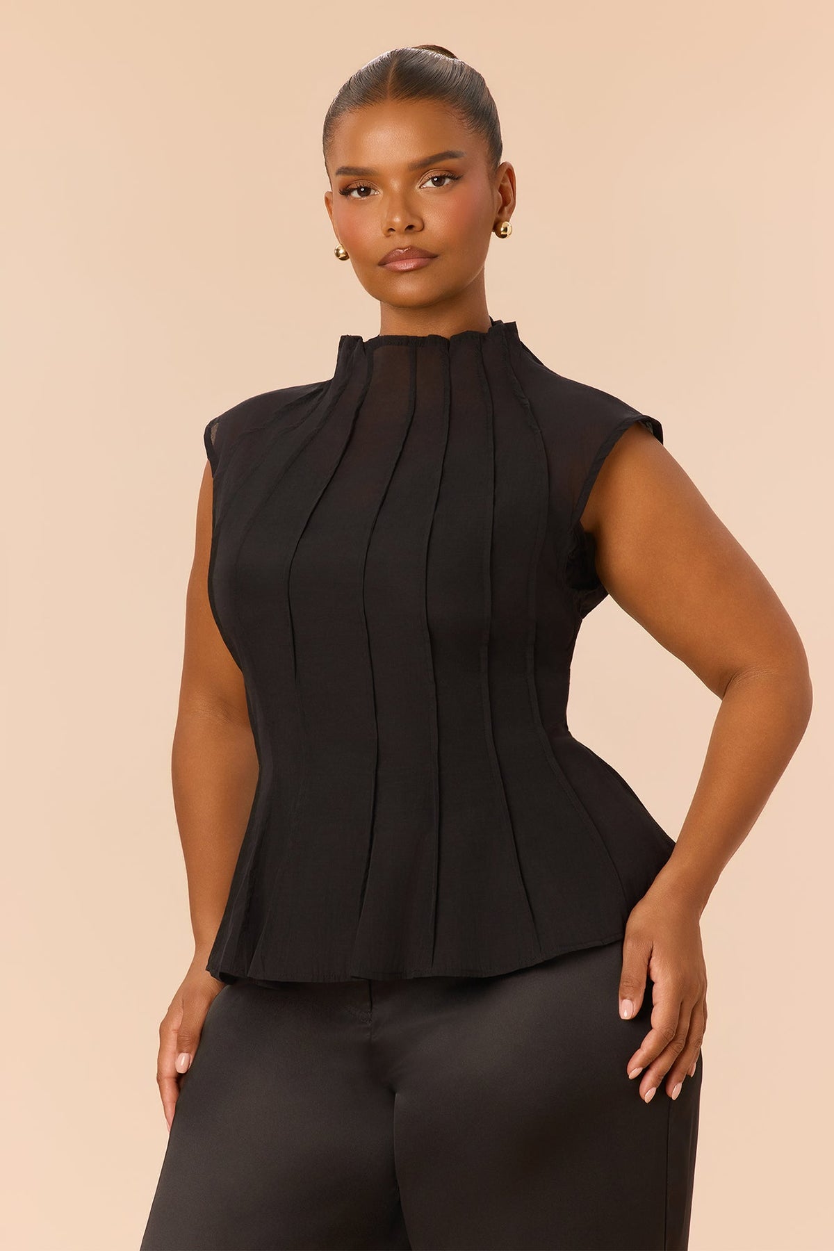 Daily Dose Satin Pant Set - Black