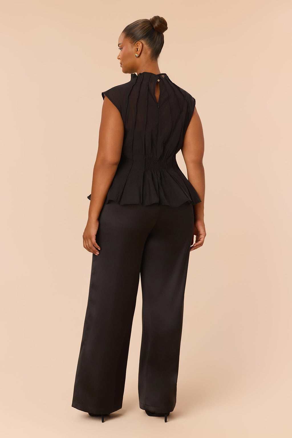 Daily Dose Satin Pant Set - Black