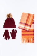 Deep Forest Glove And Scarf Set - Rust/combo