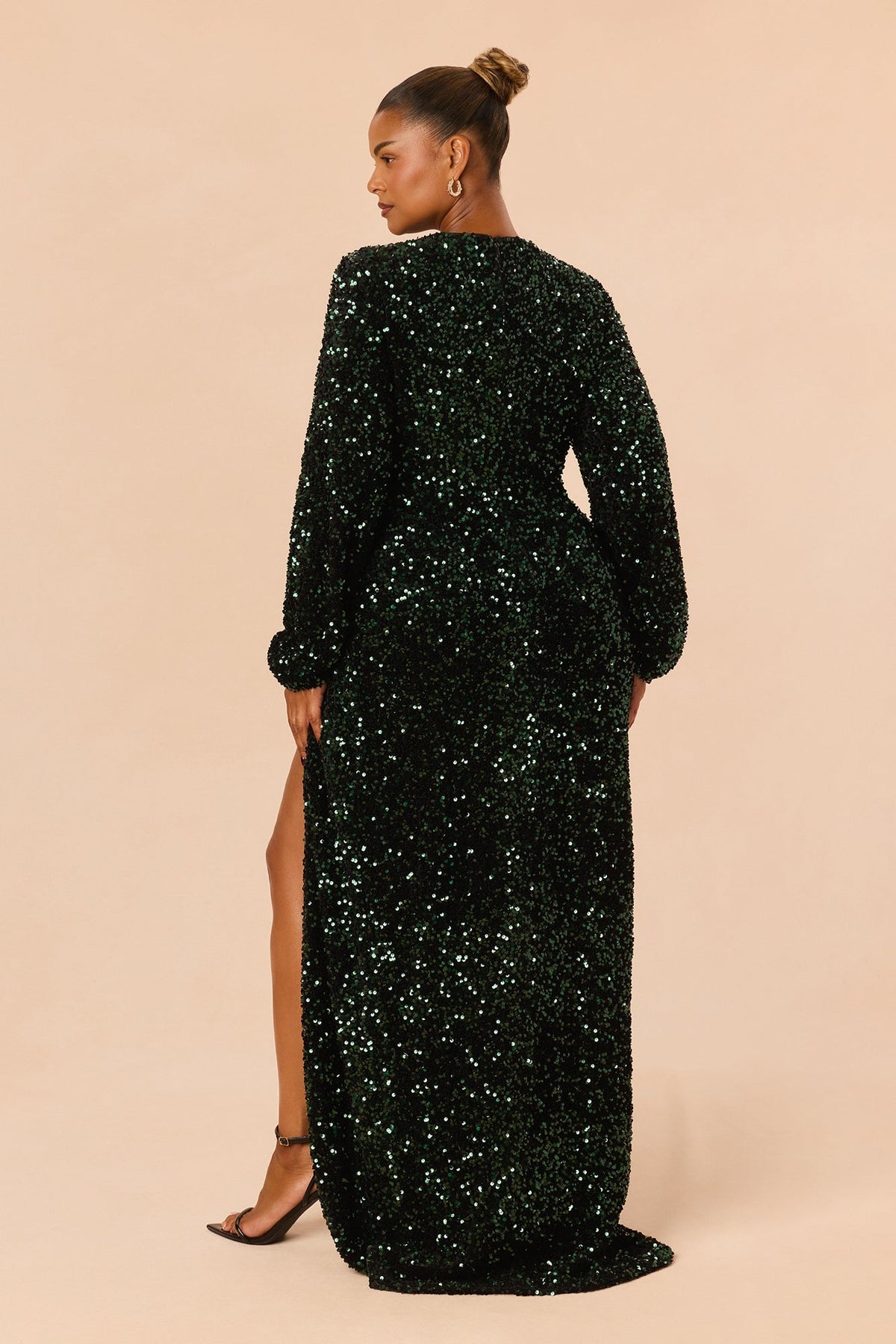Amara Sequin Gown - Emerald