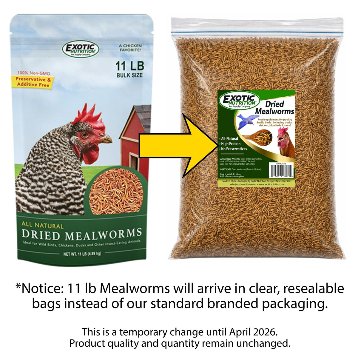 Worm Value Pack / 11 lb. Mealworms + 5 lb. Grub-Worms