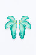 By The Shore Floral Earrings - Teal