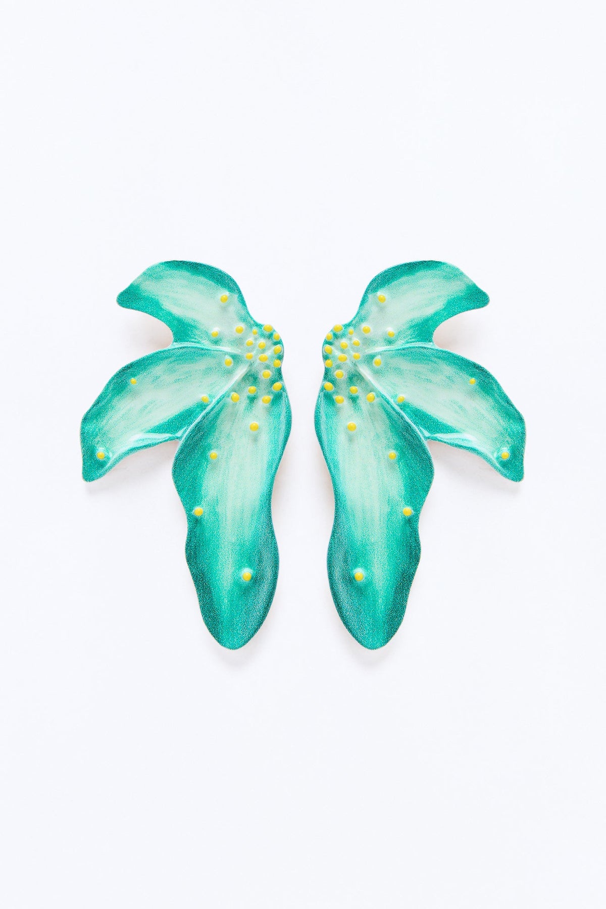 By The Shore Floral Earrings - Teal