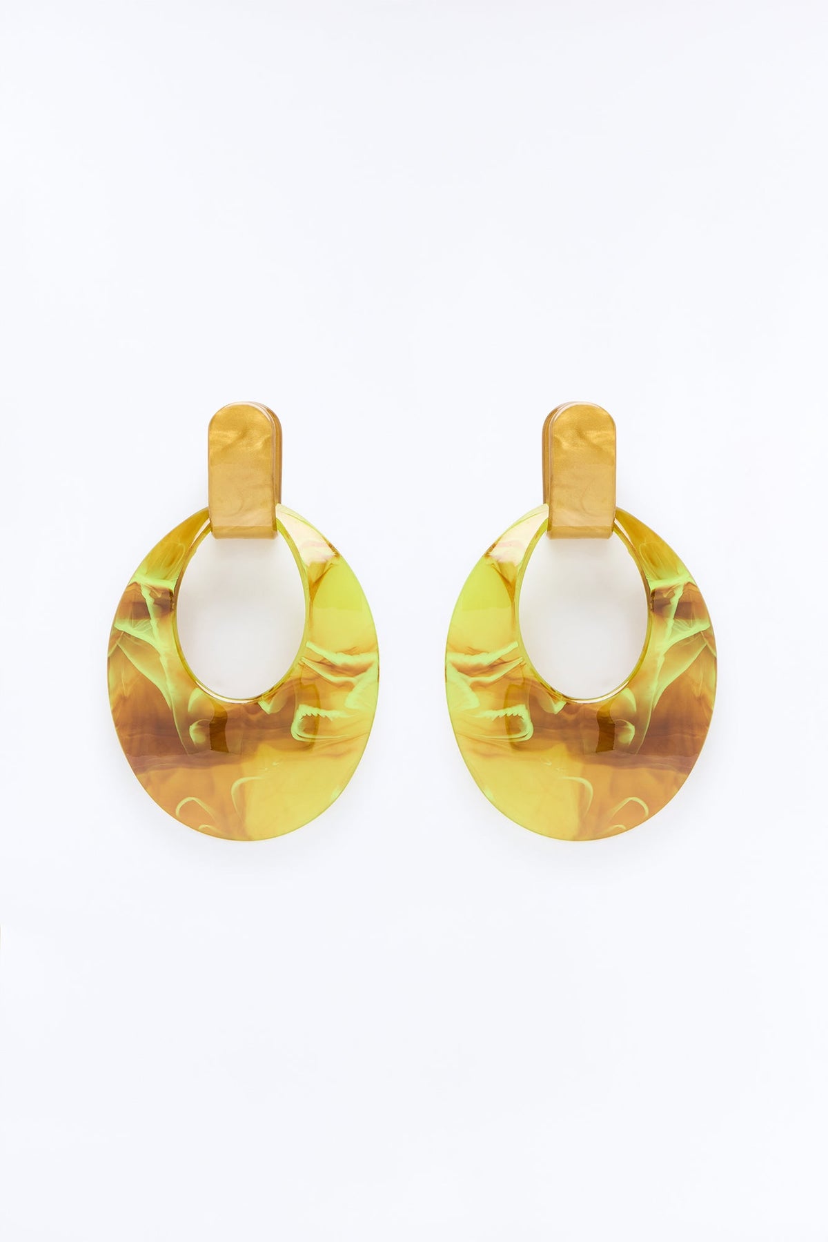 Feel The Breeze Drop Earrings - Green