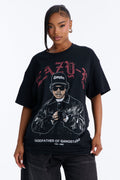 Eazy E Godfather Of Rap Washed Tee - Black