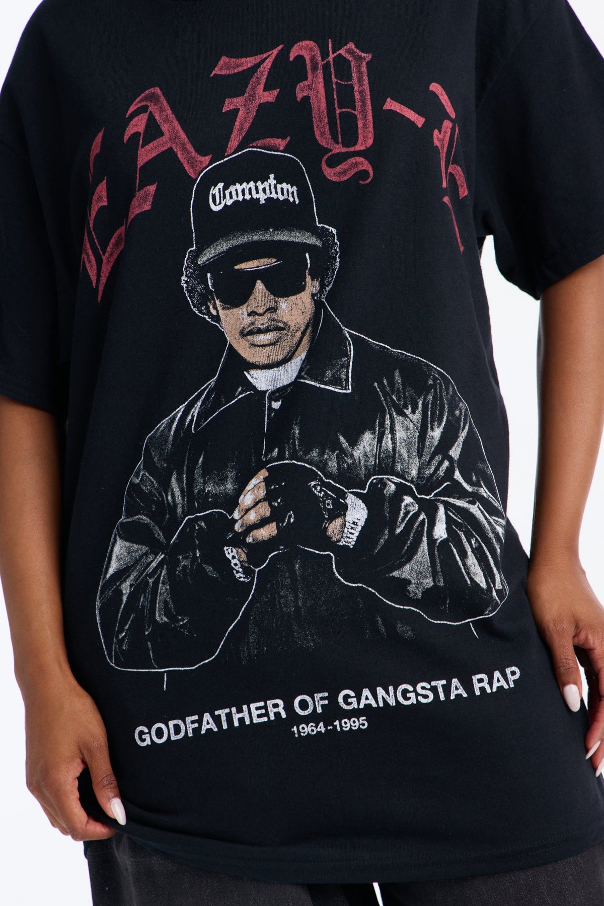 Eazy E Godfather Of Rap Washed Tee - Black