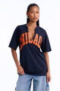 Chicago Girl Tee - Navy/combo