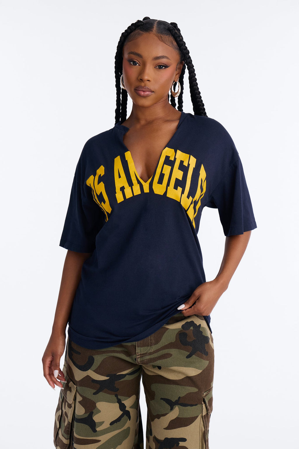 Los Angeles Girl Tee - Navy