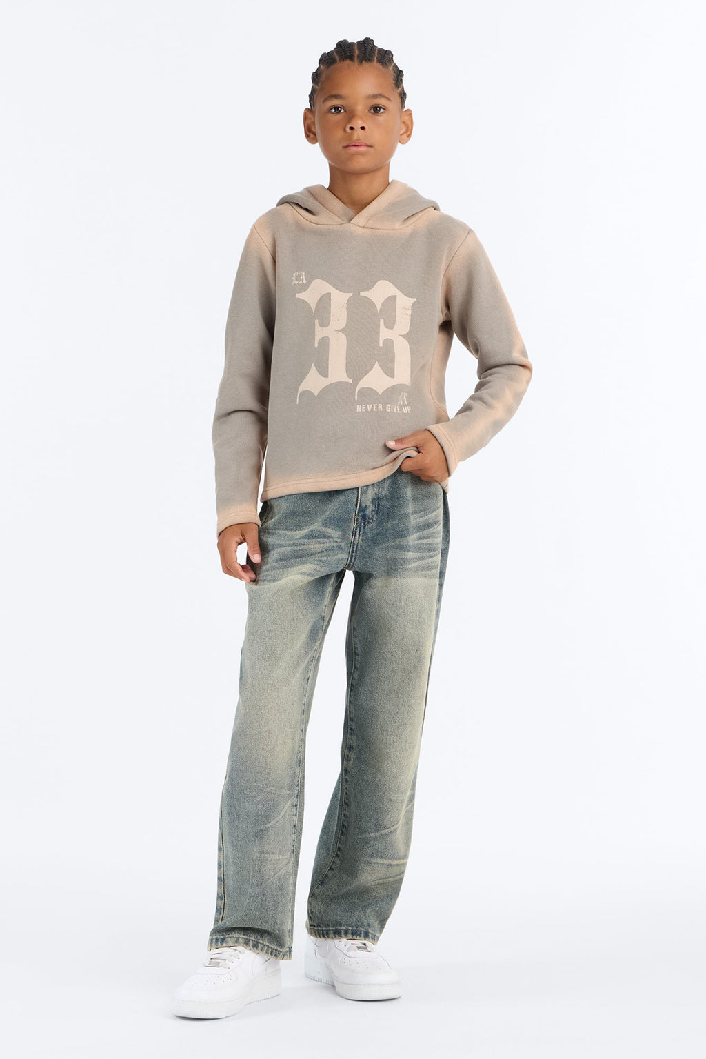Mini Baggy Dark Wave Jeans - Medium Blue Wash