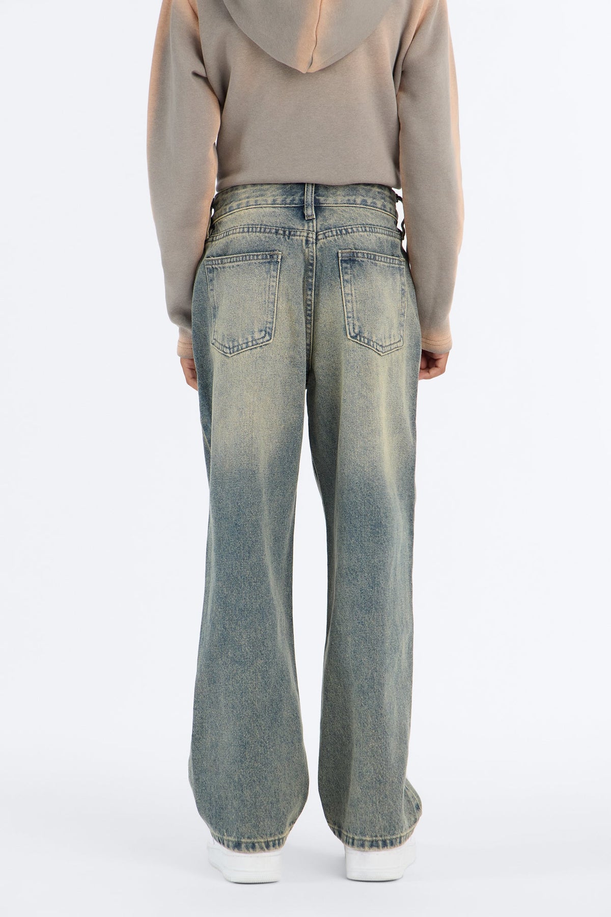 Mini Baggy Dark Wave Jeans - Medium Blue Wash