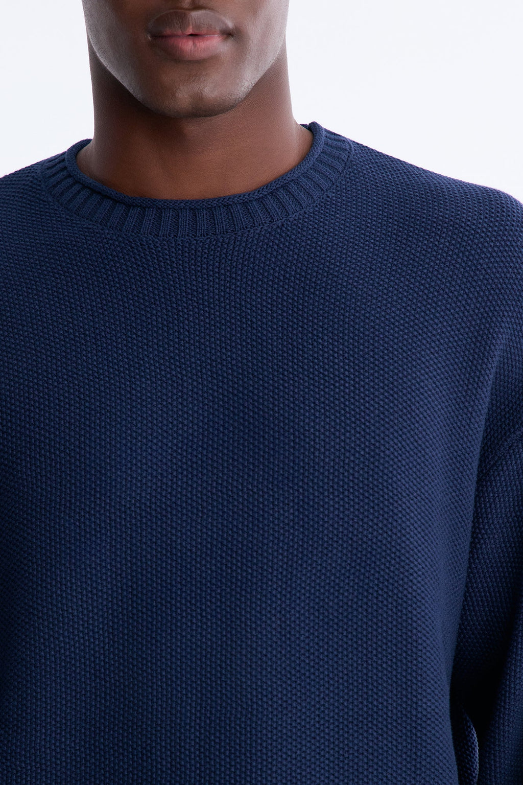 Rollneck Crew Sweater - Navy