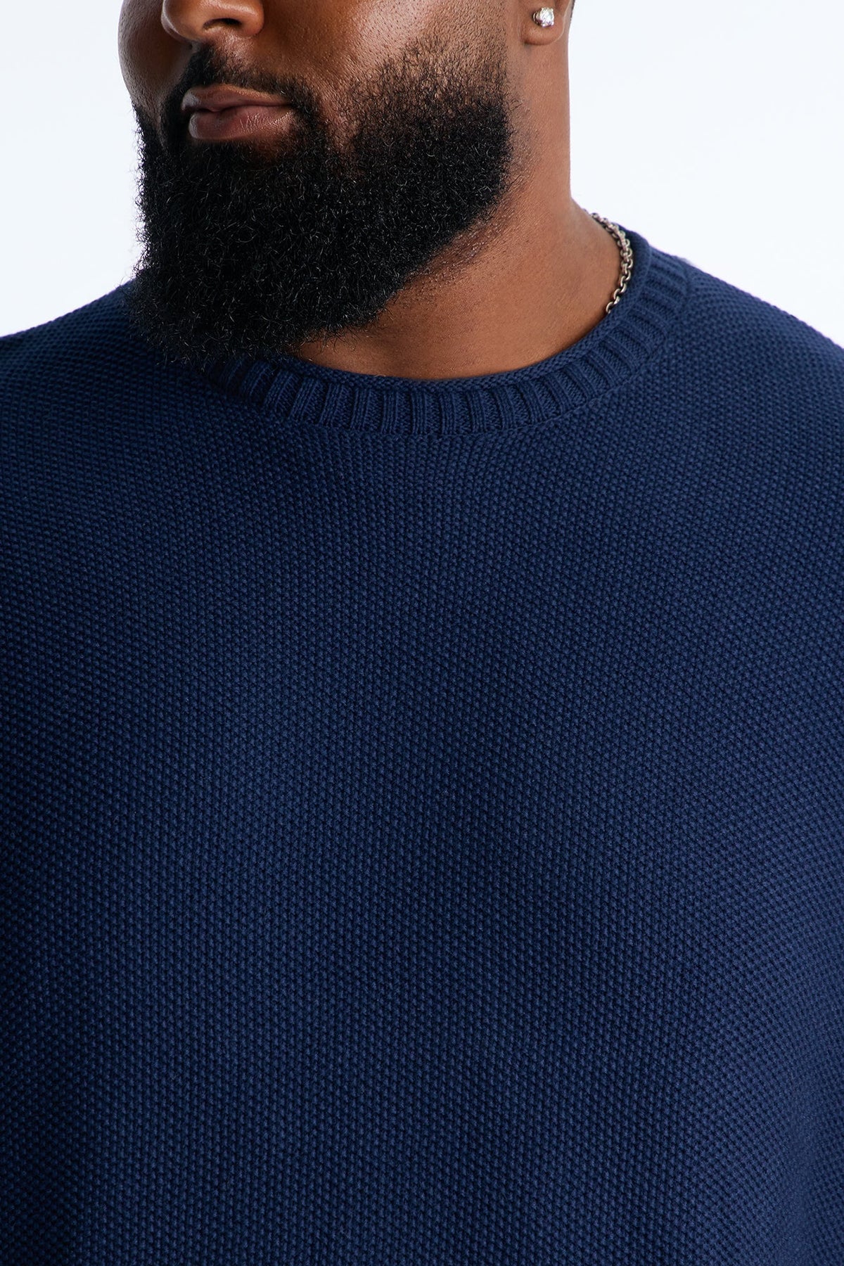 Rollneck Crew Sweater - Navy