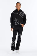 Mini Lasso Slim Flare Sweatpants - Black
