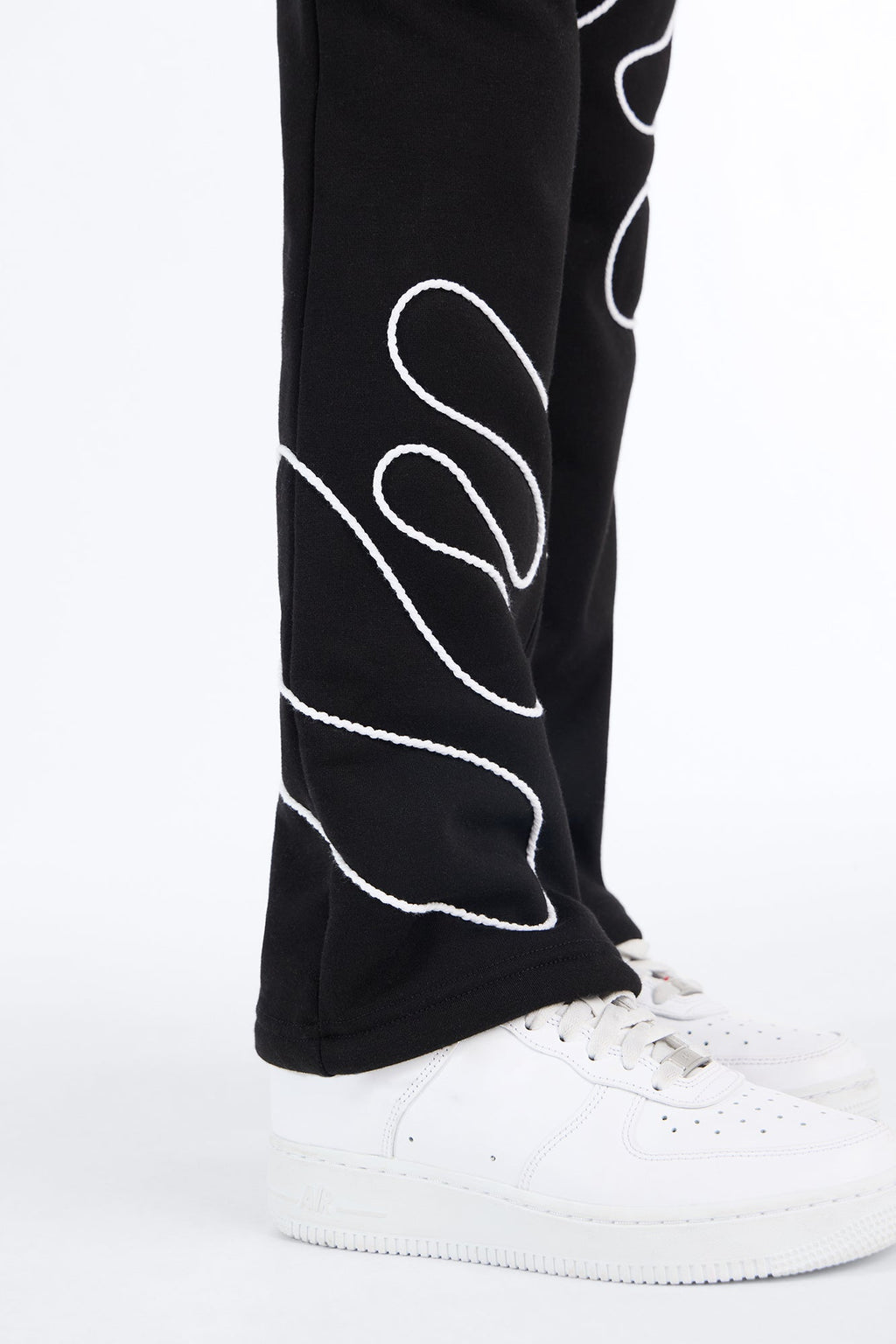 Mini Lasso Slim Flare Sweatpants - Black