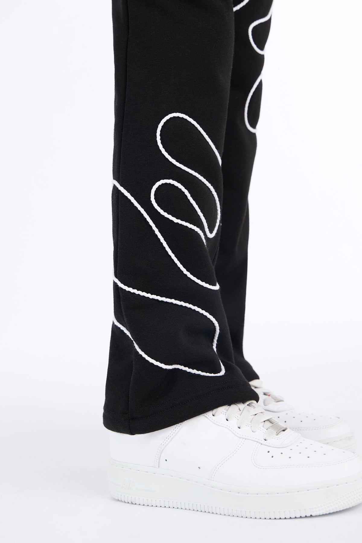 Mini Lasso Slim Flare Sweatpants - Black