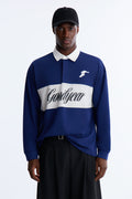 Goodyear Long Sleeve Polo - Navy