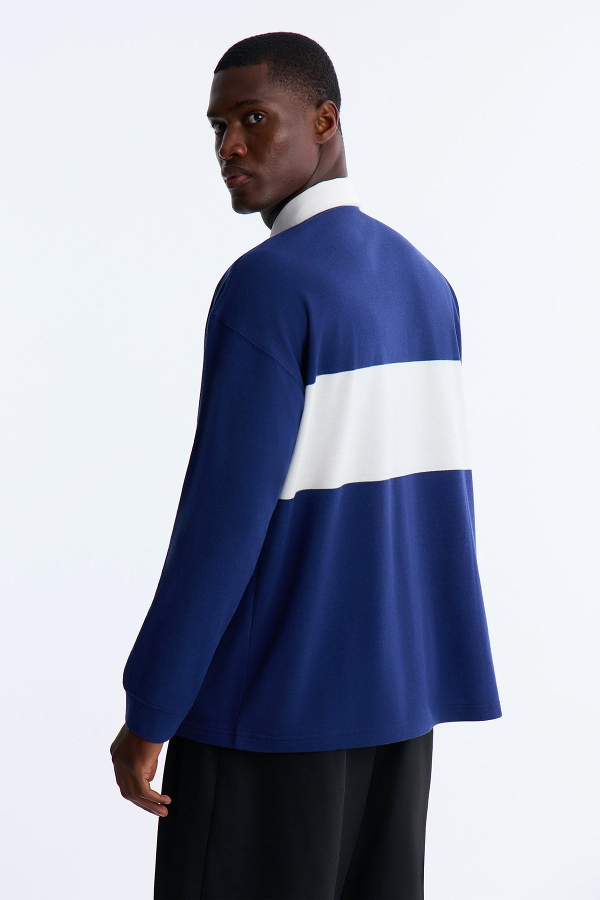 Goodyear Long Sleeve Polo - Navy