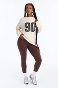 Low Battery Club Leggings Set - Cream
