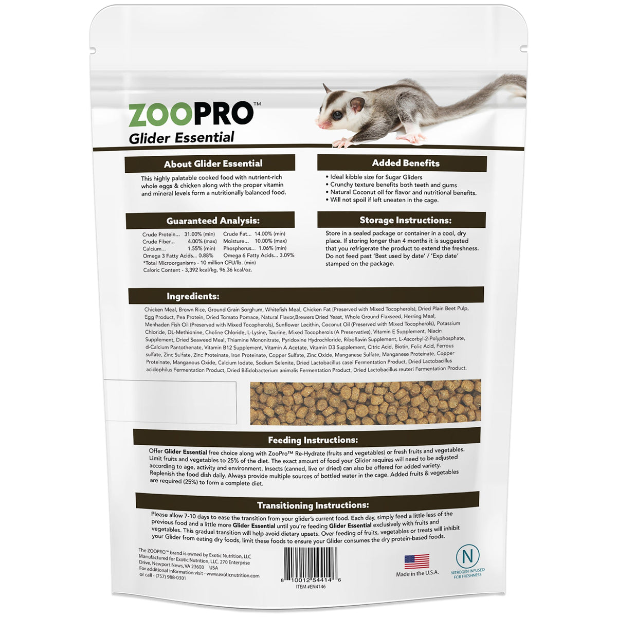 ZooPro Glider Essential Sugar Glider Food