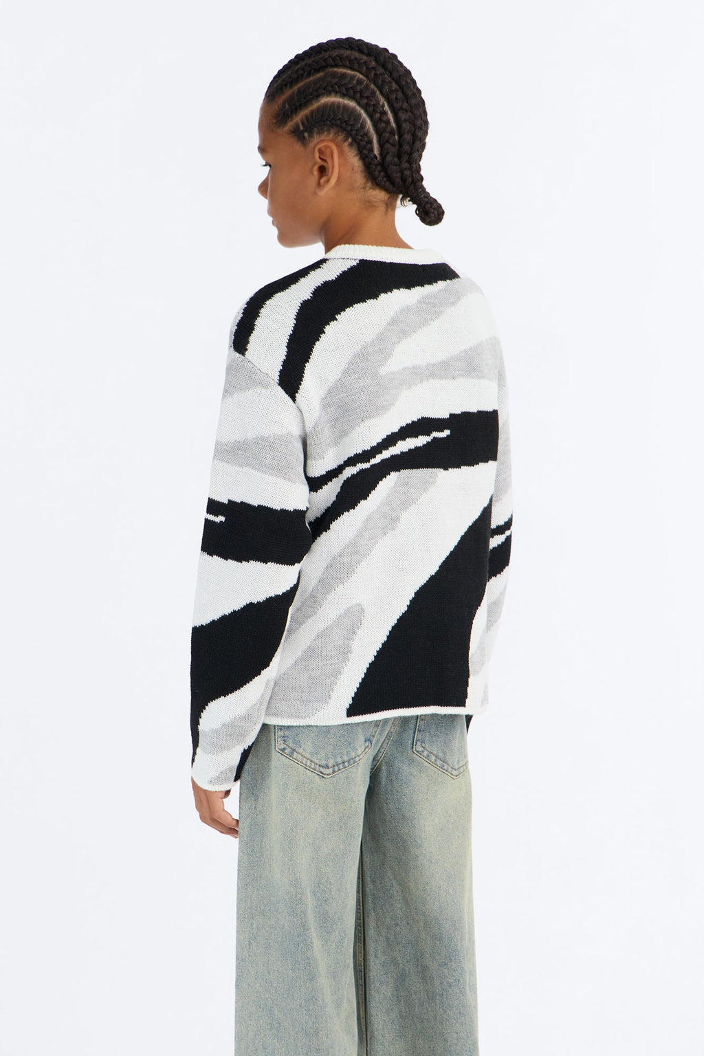 Mini Set The Vibe Sweater - White