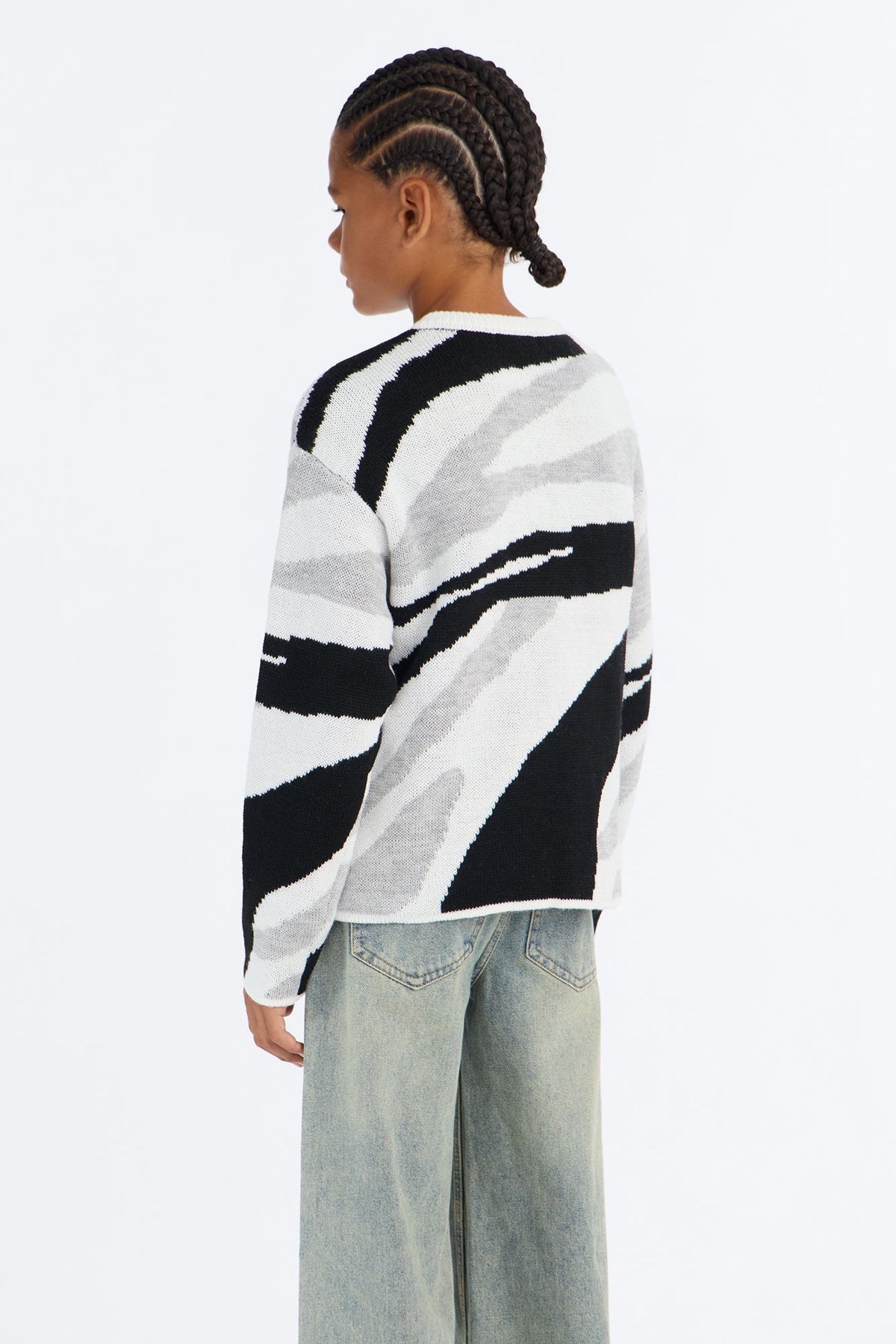 Mini Set The Vibe Sweater - White