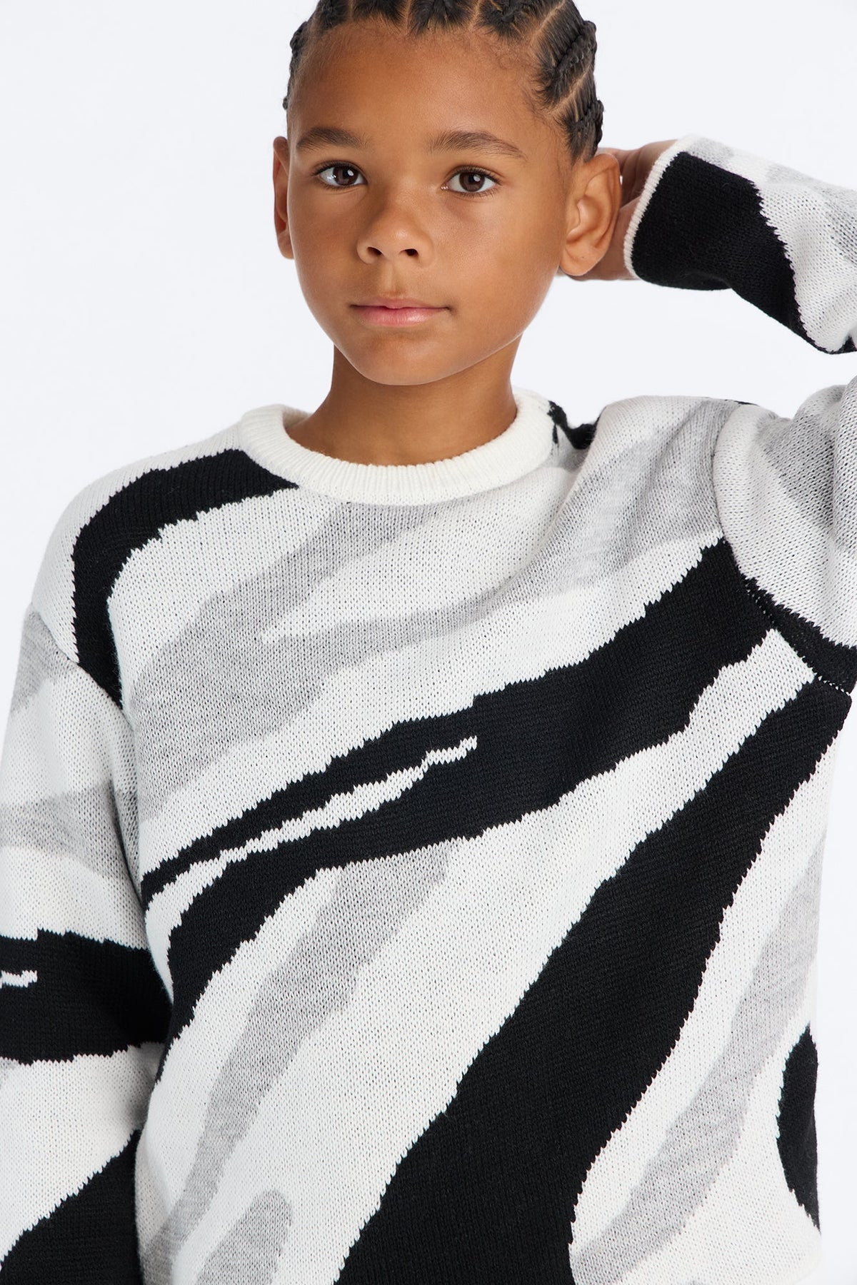 Mini Set The Vibe Sweater - White