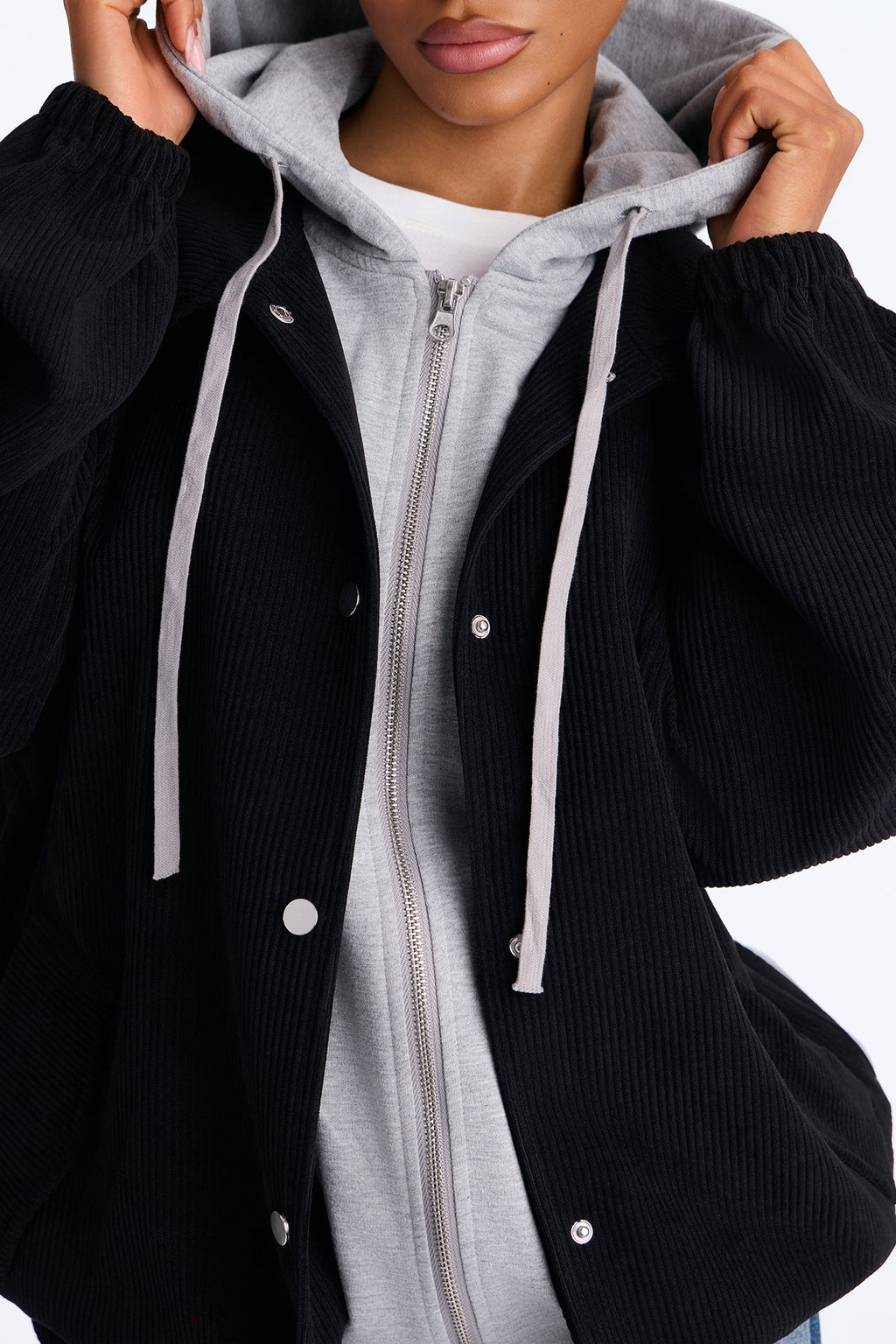 Hanging With The Boys Corduroy Jacket - Black