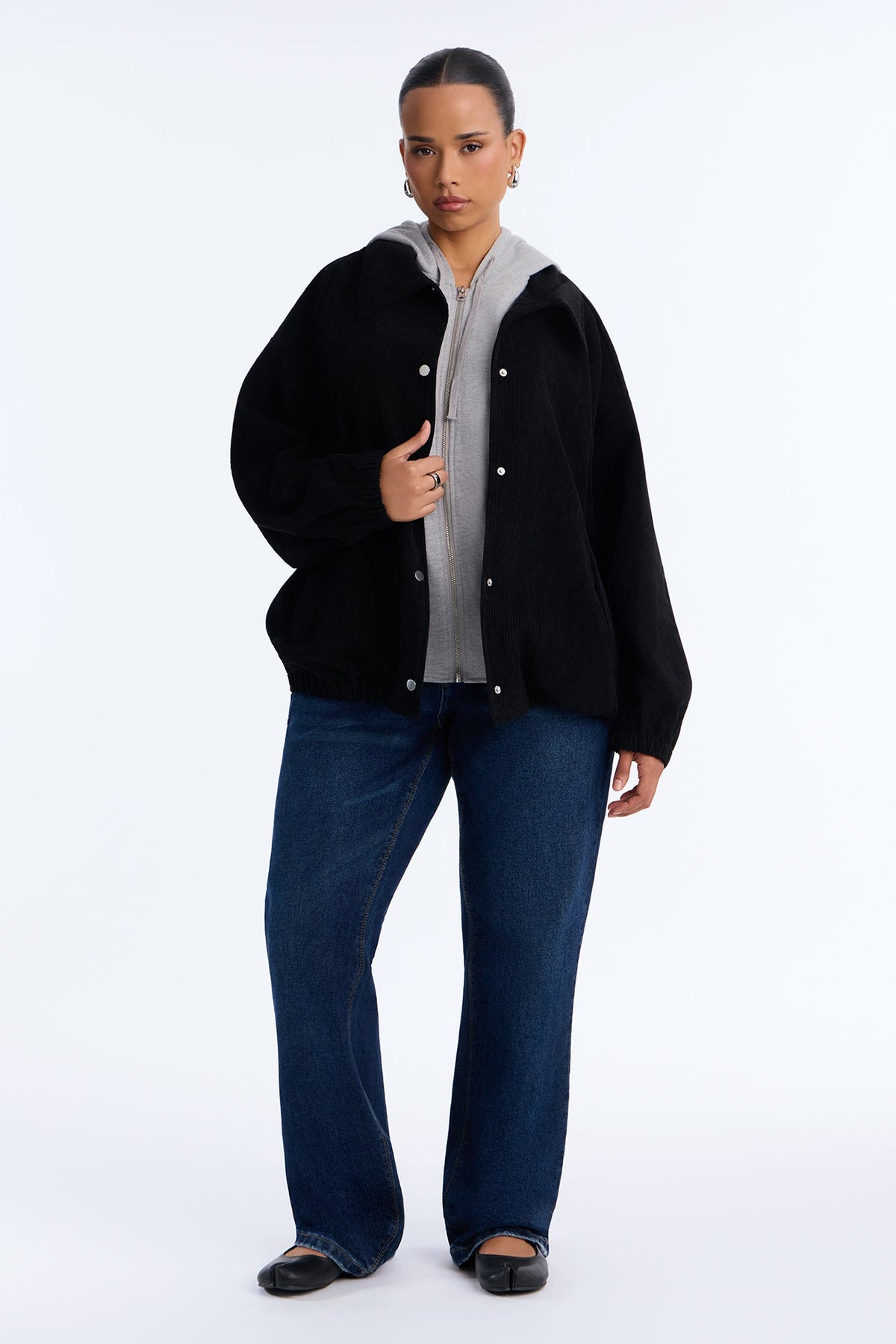 Hanging With The Boys Corduroy Jacket - Black