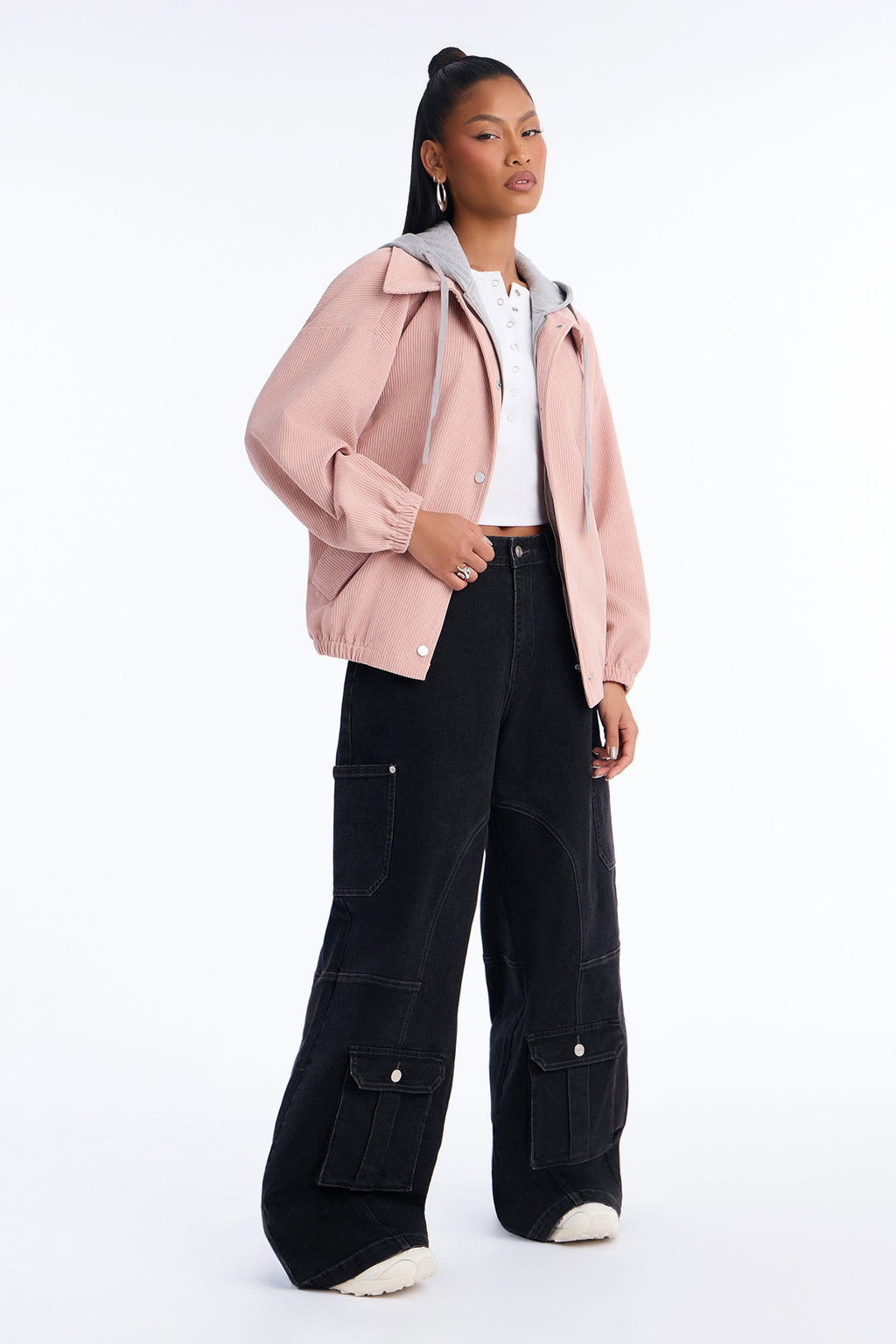 Hanging With The Boys Corduroy Jacket - Pink