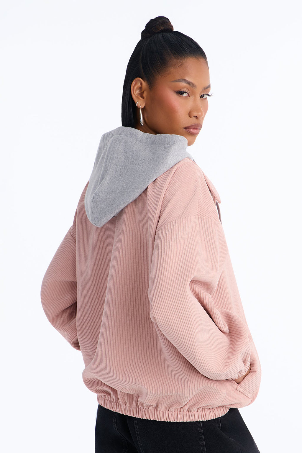 Hanging With The Boys Corduroy Jacket - Pink