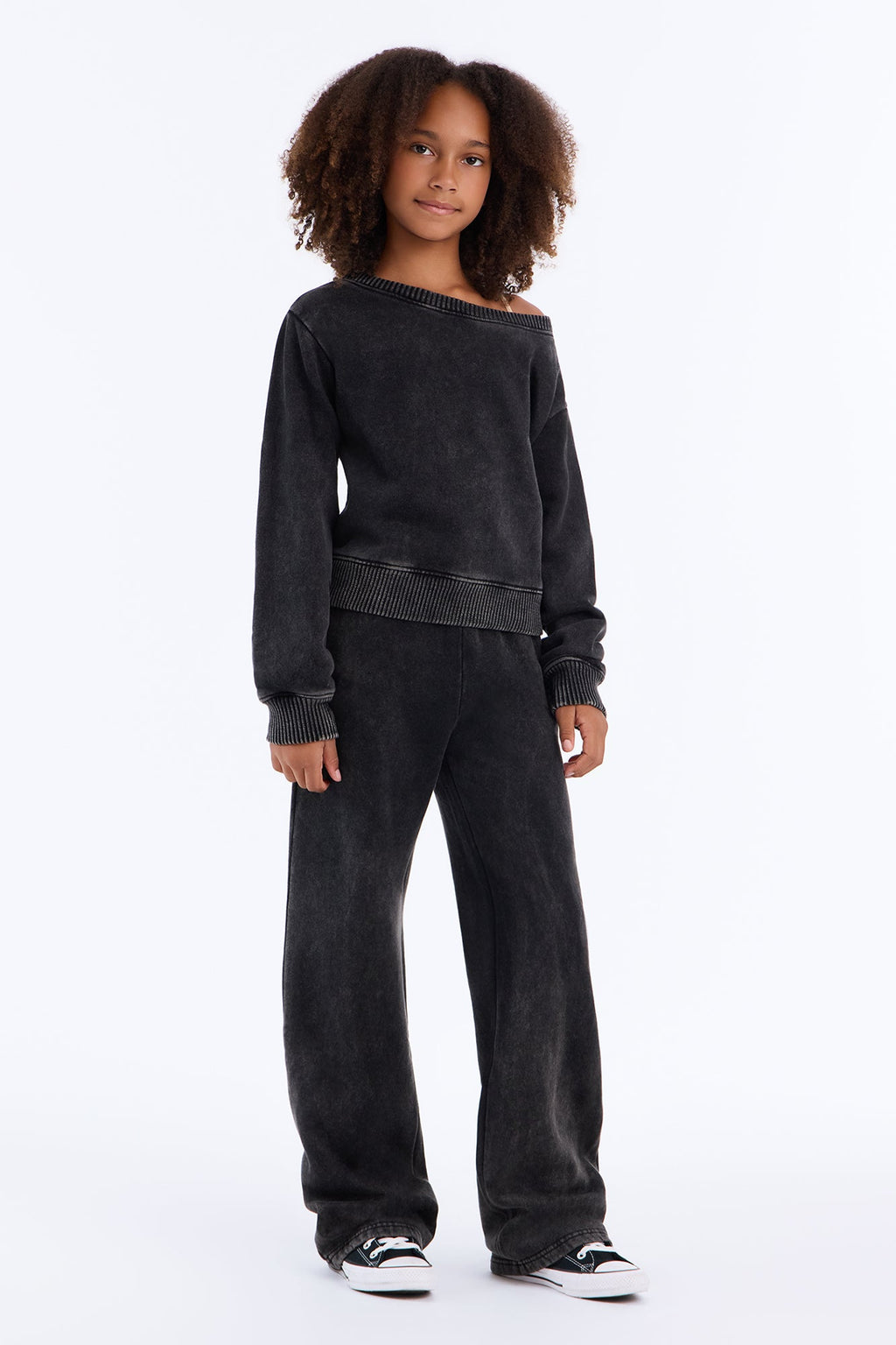 Mini Sammie Fleece Pant Set - Black