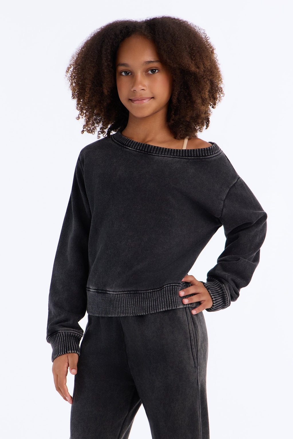 Mini Sammie Fleece Pant Set - Black