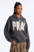 Believe In Jesus Washed Pullover Hoodie - Black