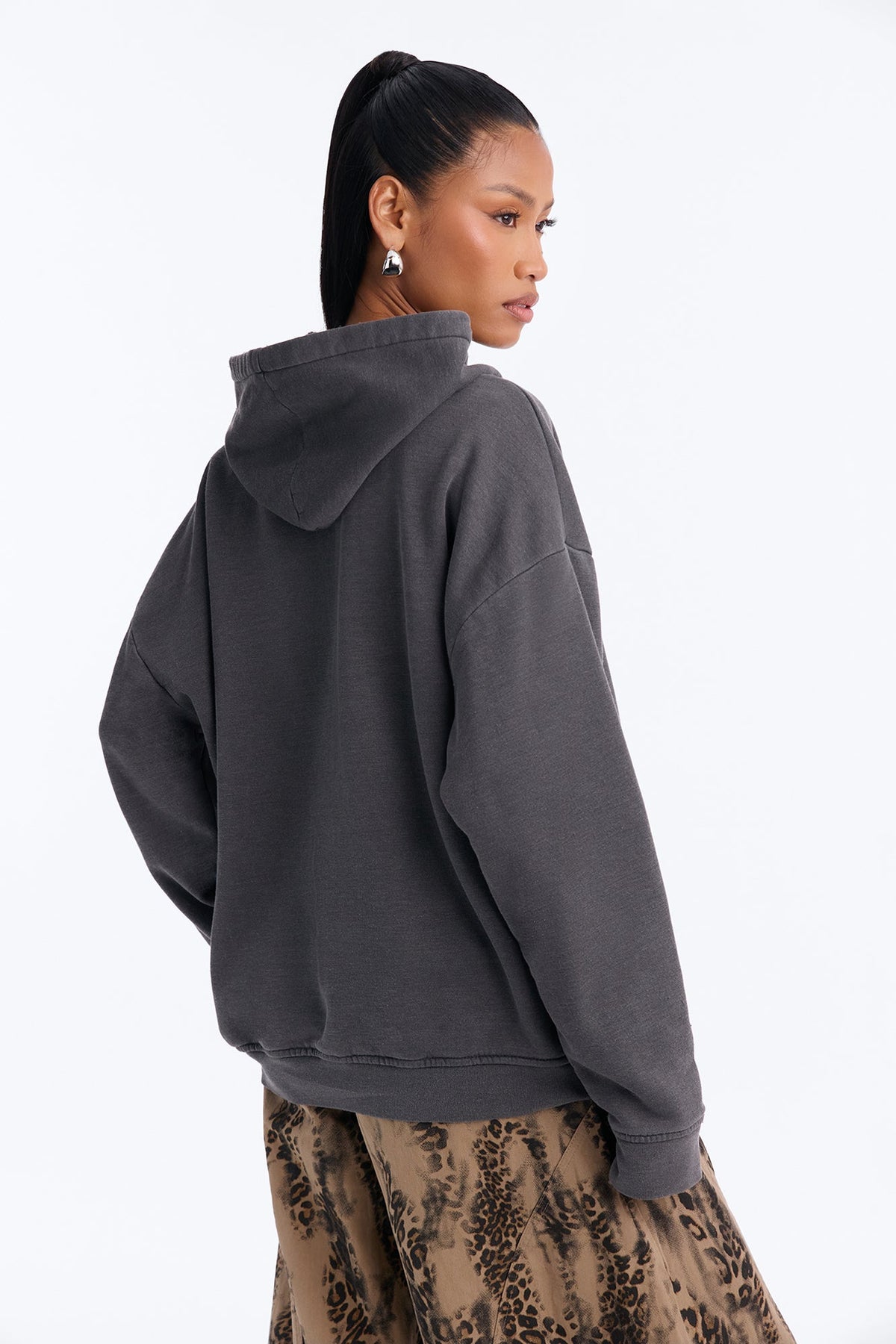 Believe In Jesus Washed Pullover Hoodie - Black