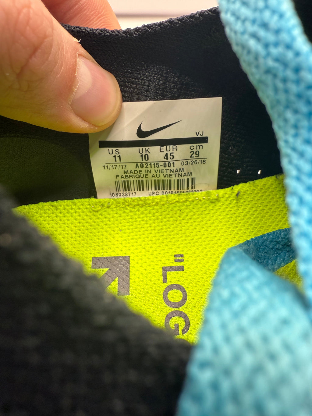 Nike Zoom Fly Mercurial Off-White Black (USED) - Size 11